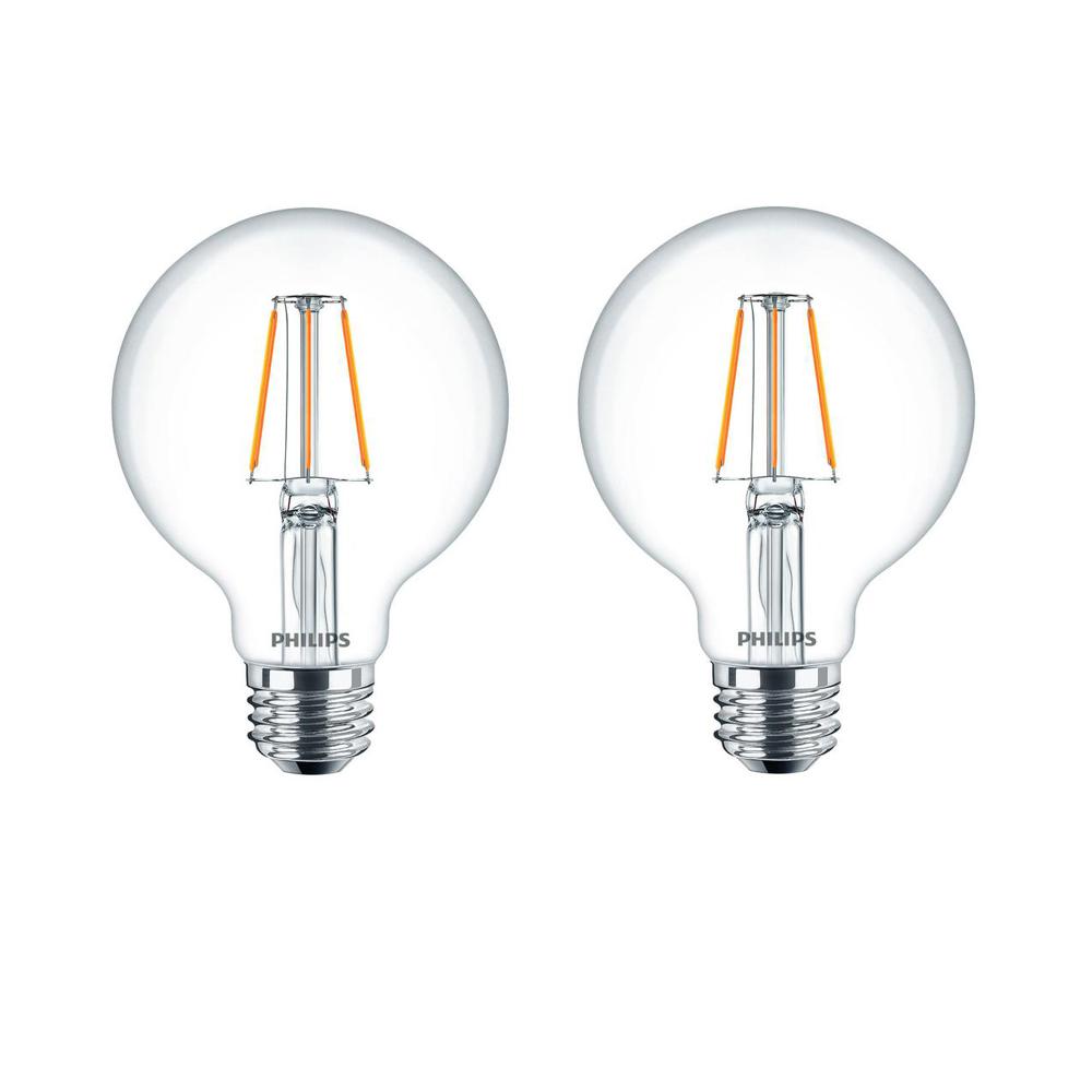 Philips 60 Watt Equivalent G25 Dimmable Led Indoor Outdoor Light Philips 60 Watt Equivalent G25 Dimmable Led Indoor Outdoor Light Bulb Glass Clear With