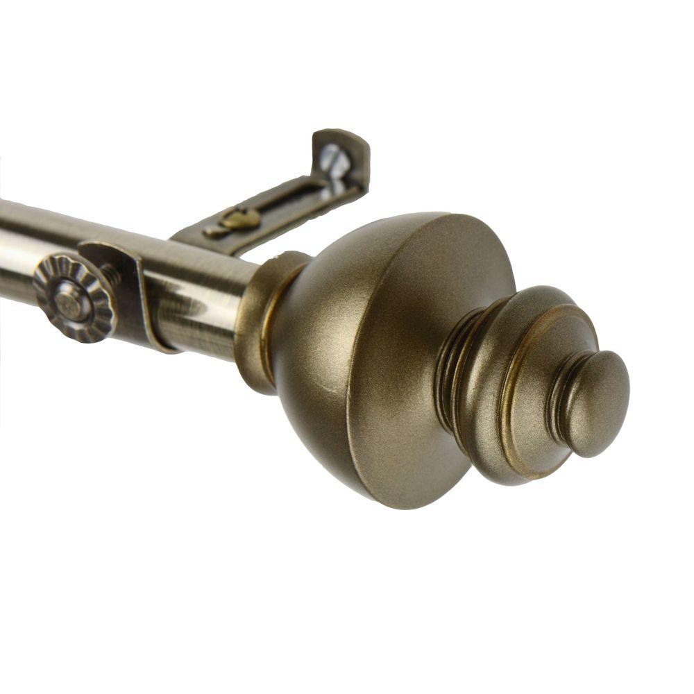 Rod Desyne 120 In 170 In Telescoping Single Curtain Rod Kit In