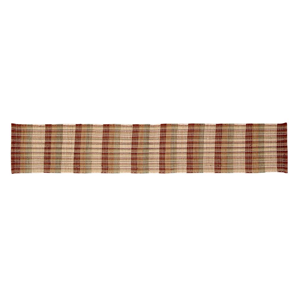 Better Trends Cottage Plaid Woven Natural Cotton Table Runner Ss Ruch1372na The Home Depot