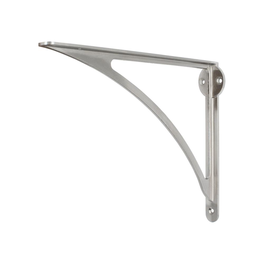 Everbilt 10 In X 8 Satin Nickel Modern Medium Duty Shelf Satin Nickel Modern Medium Duty Shelf Bracket 19772 The Home Depot