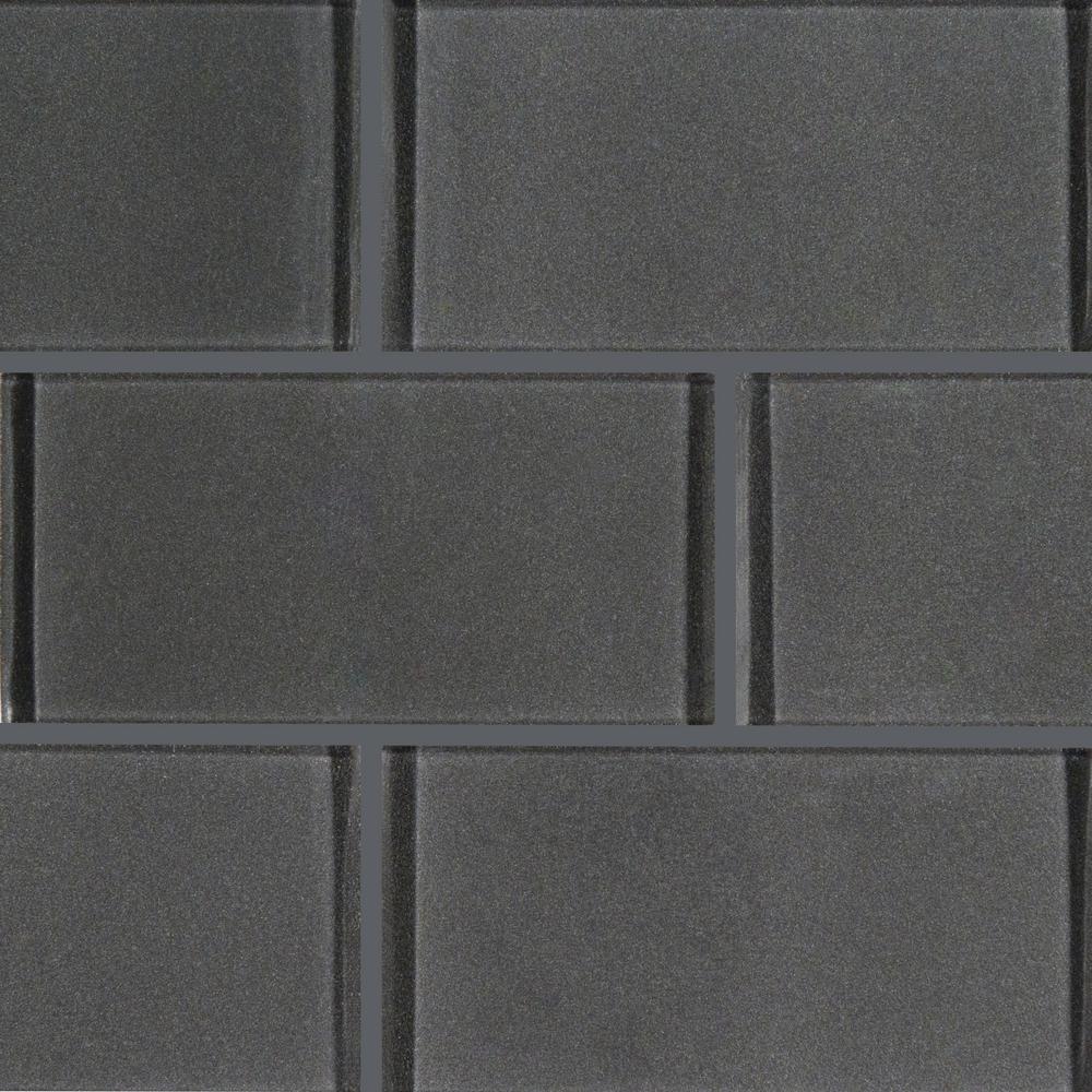 Msi Metallic Gray 3 In X 6 Glossy Gl Wall Tile 1 Sq Ft X 6 In Glossy Gl Wall Tile