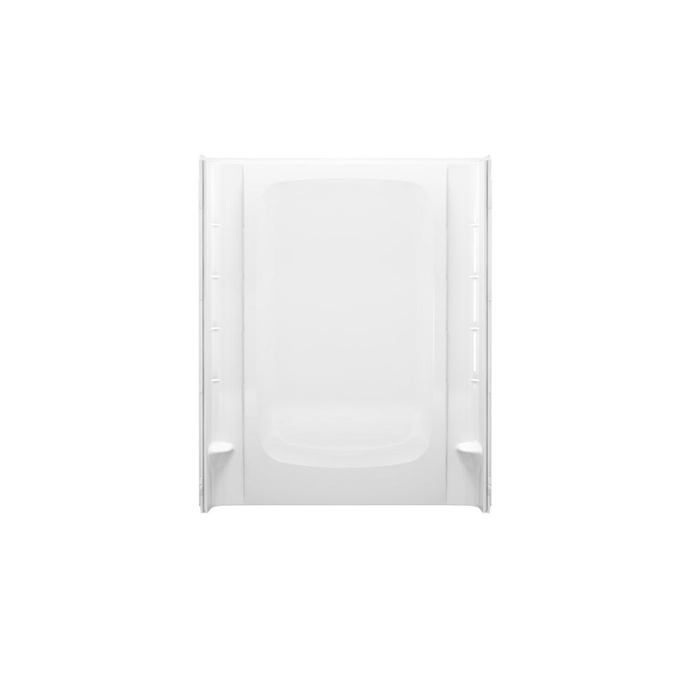 Aquatic A2 8 in. x 36 in. x 74 in. 1piece DirecttoStud Shower Wall Panel in White3674CBWAW