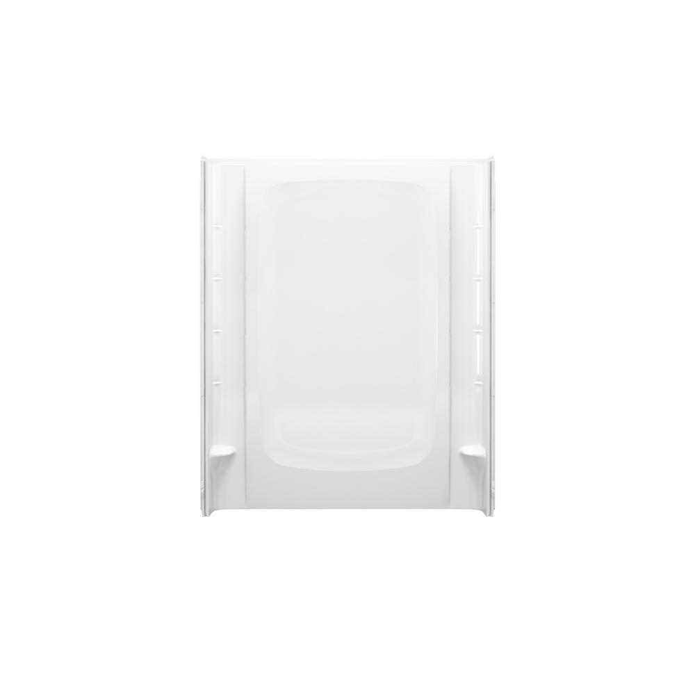 STERLING STORE+ 60 in. x 75-3/4 in. 1-Piece Direct-to-Stud Alcove Shower Wall in White