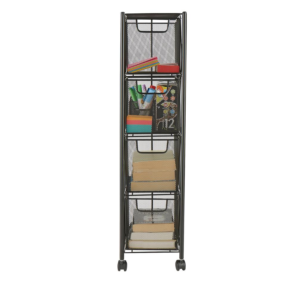 Mind Eade Plastic Kitchen Stoage Cat 14.75 In. L X 11 In W X 28 25 In H Ivory Rollbask3 Ivo%2f314528065