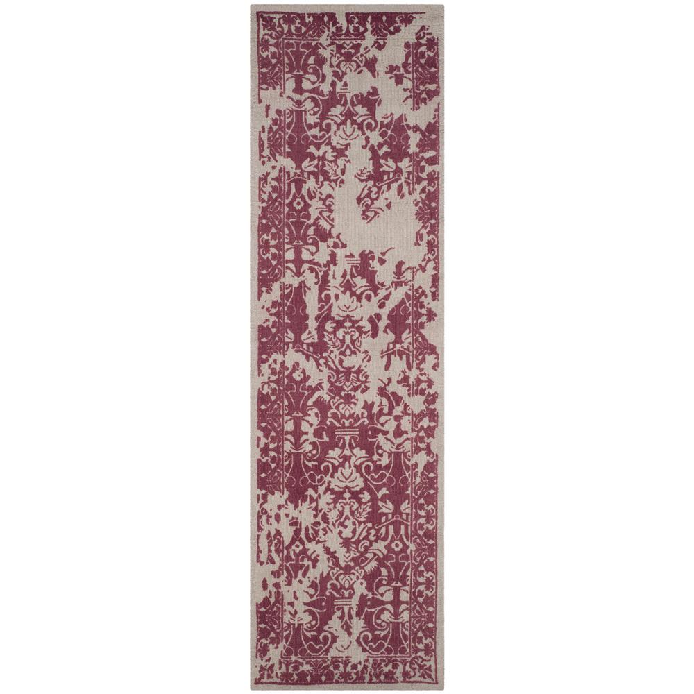 Safavieh Restoration Vintage Silver Purple 2 Ft 3 In X 8 Restoration Vintage Silver Purple 2 Ft 3 In X 8 Runner Rug
