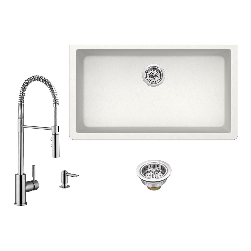 Ipt Sink Company All In One Undermount Quartz 33 In 0 Hole Single