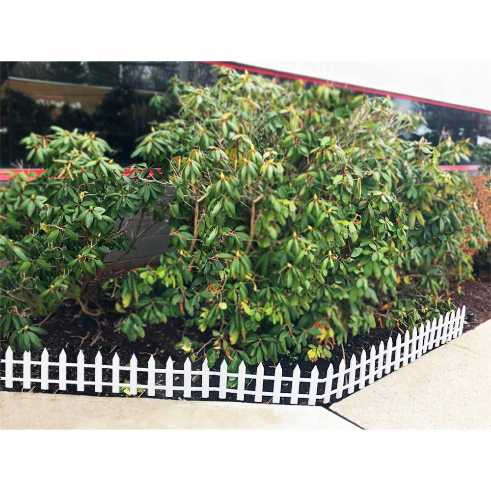 12'x23' Landscape Gardening Fence Border White 6-Pack Durable Garden