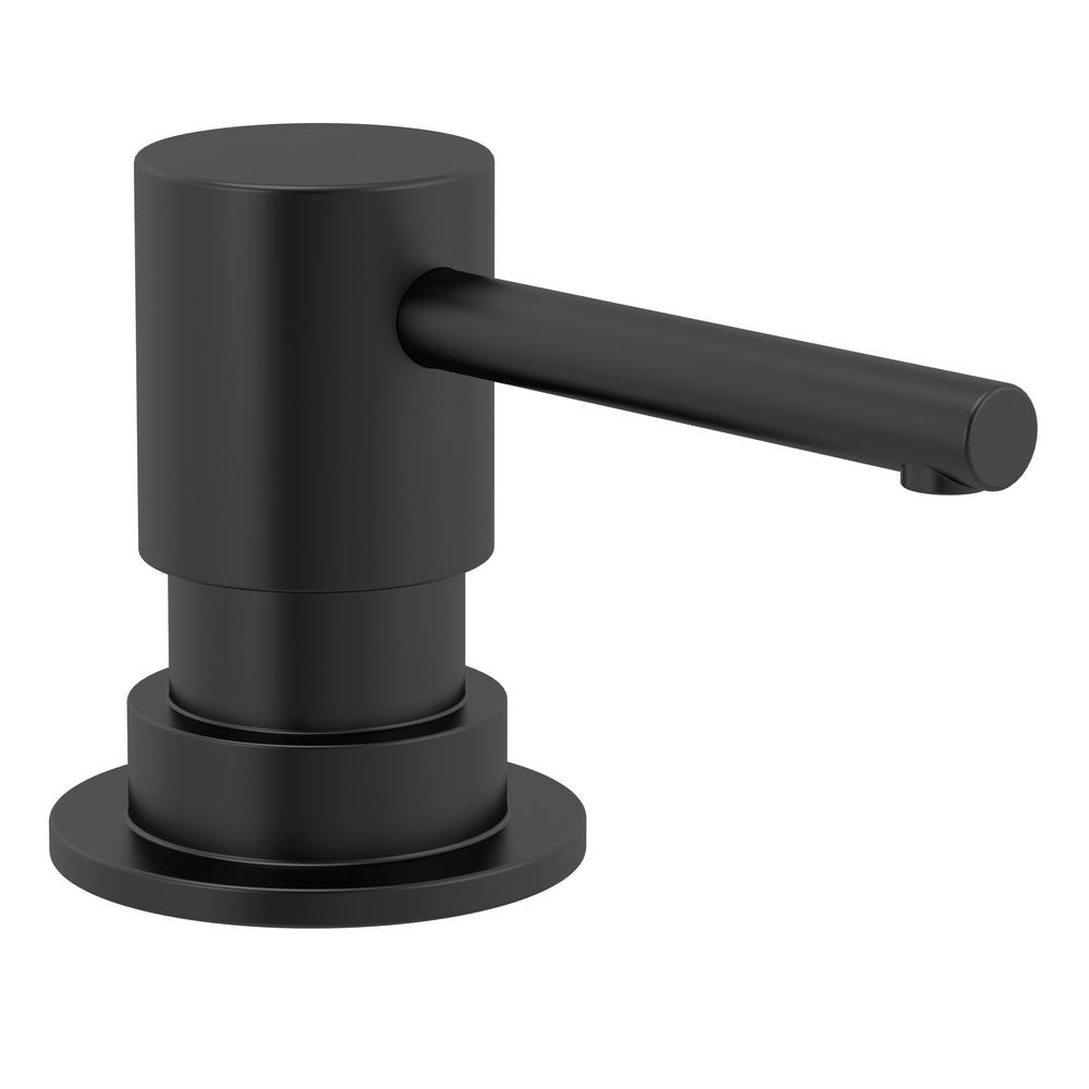 black stainless soap dispenser