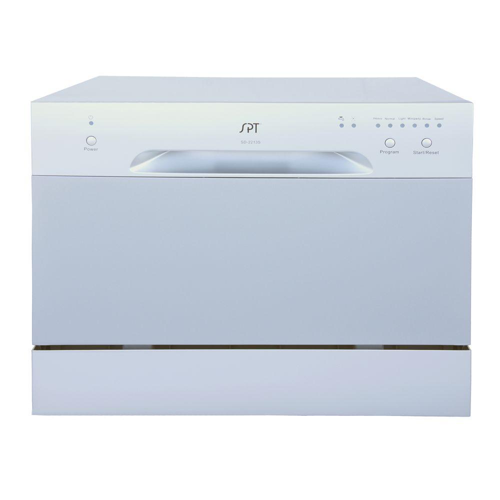 Spt Countertop Dishwasher In Silver With 6 Place Settings Capacity