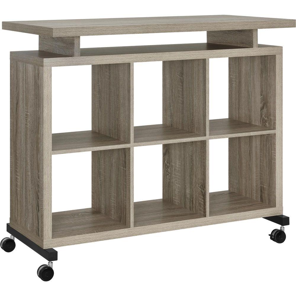 Ameriwood Pinnacle Sonoma Oak Standing Desk Hd71973 The Home Depot Ameriwood Pinnacle Sonoma Oak Standing Desk