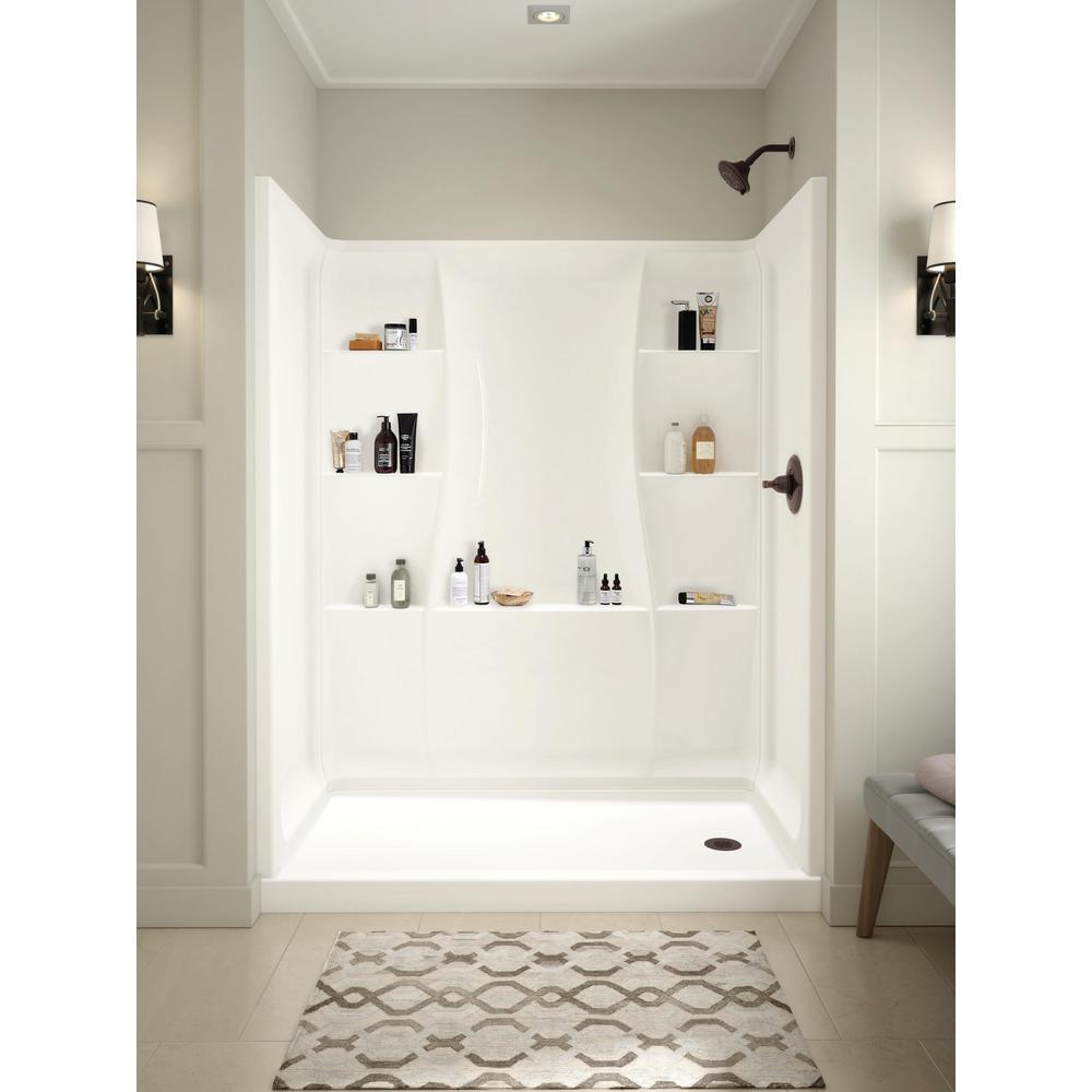 Delta Classic 400 32 In X 60 74 3 Piece Direct To Stud Alcove Surround White