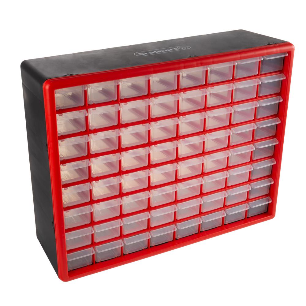 Akro Mils 64 Compartment Small Parts Organizer Cabinet 10164 The