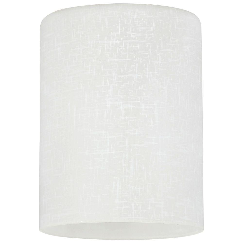 Westinghouse 51/8 in. HandBlown White Linen Cylinder Shade with 21/4