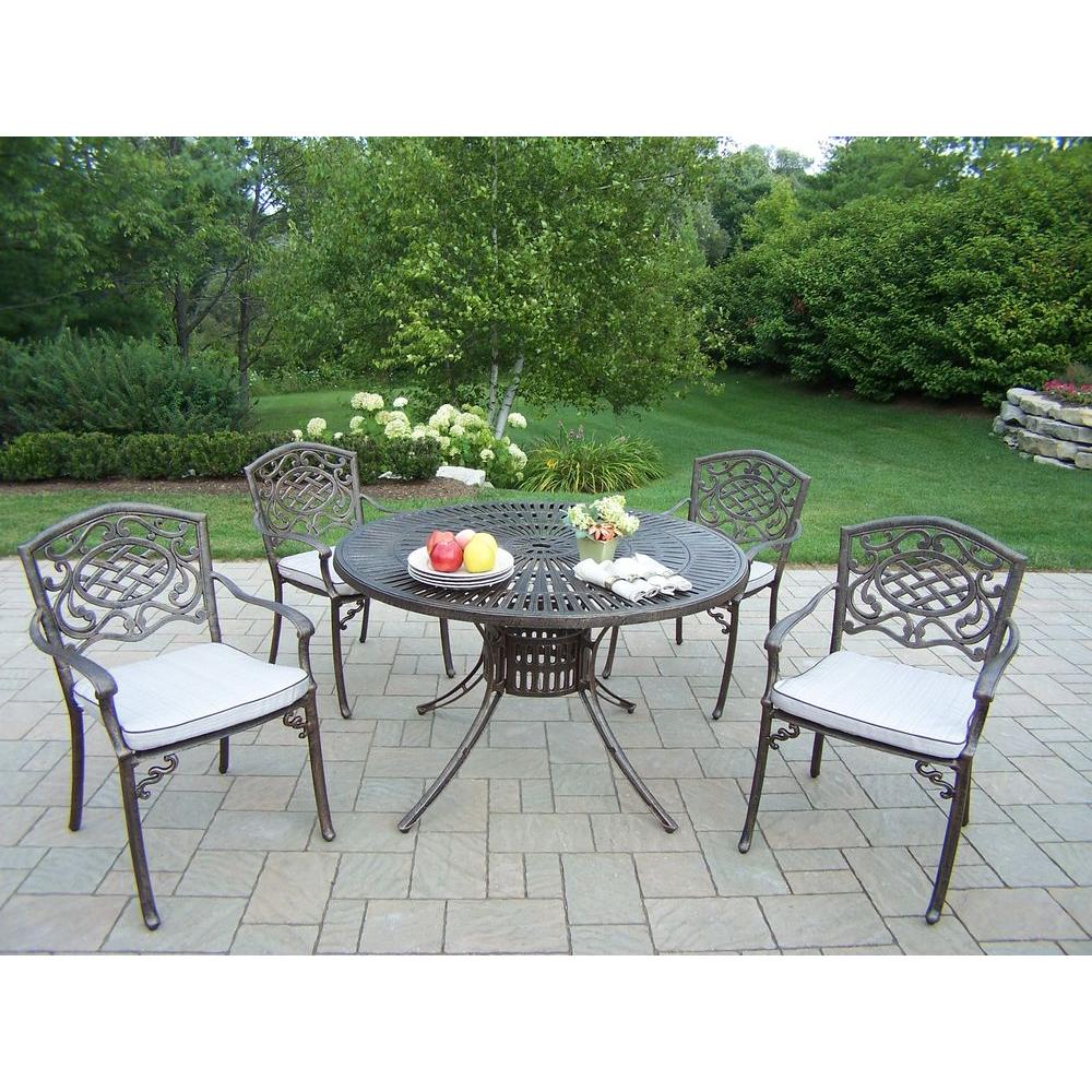 Oakland Living Sunray Patio 5Piece Dining Set with Fully Welded Chairs