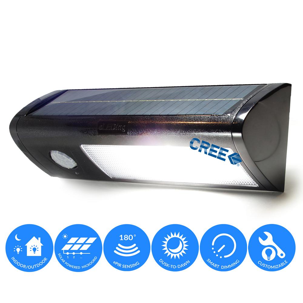 Solar Waterproof Outdoor Lighting The Home Depot Solar 160 Degree Black Motion Sensing Self Contained Outdoor Integrated Led Security Flood Pathway