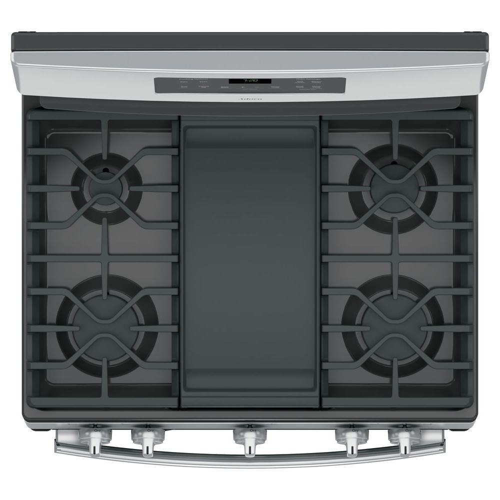 Ge Adora 5 0 Cu Ft Gas Range With Self Cleaning Convection Oven In Ge Adora 5 0 Cu Ft Gas Range With Self Cleaning Convection Oven In Stainless Steel Jgb720sejss Befail