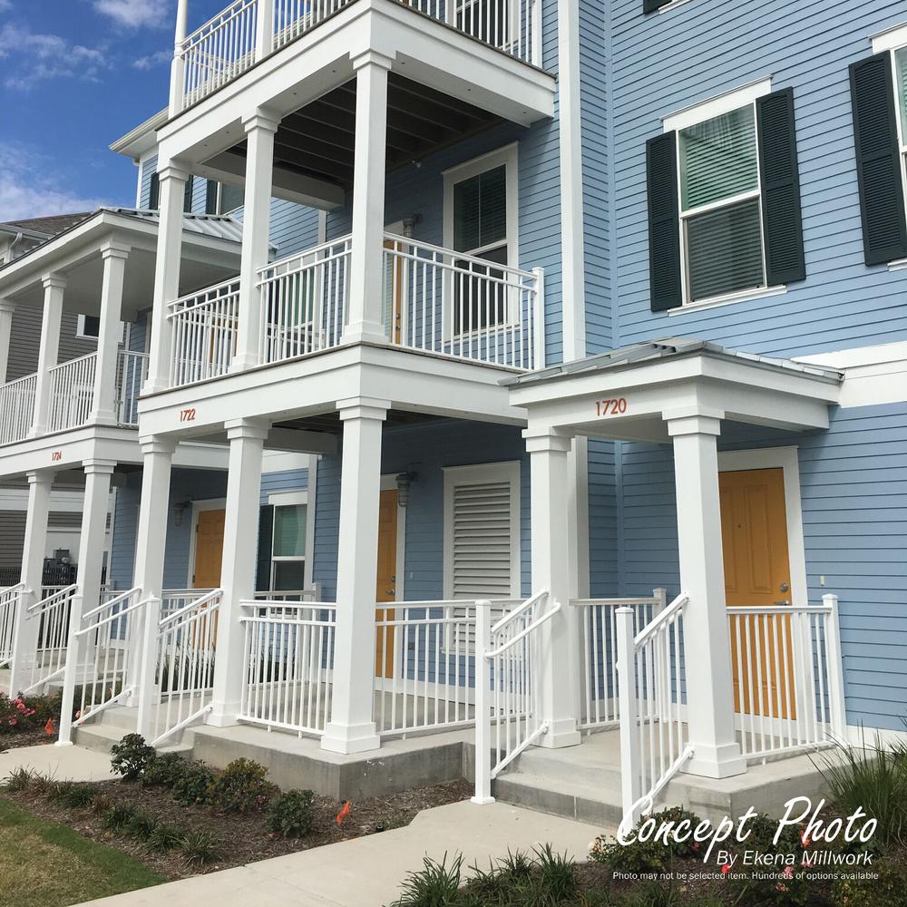 Afco 5 1 2 In X 8 Ft Textured White Non Tapered Square Shaft Load Bearing Endura Aluminum Craftsman Style Column Ea0608enpsacrcr The Home Depot