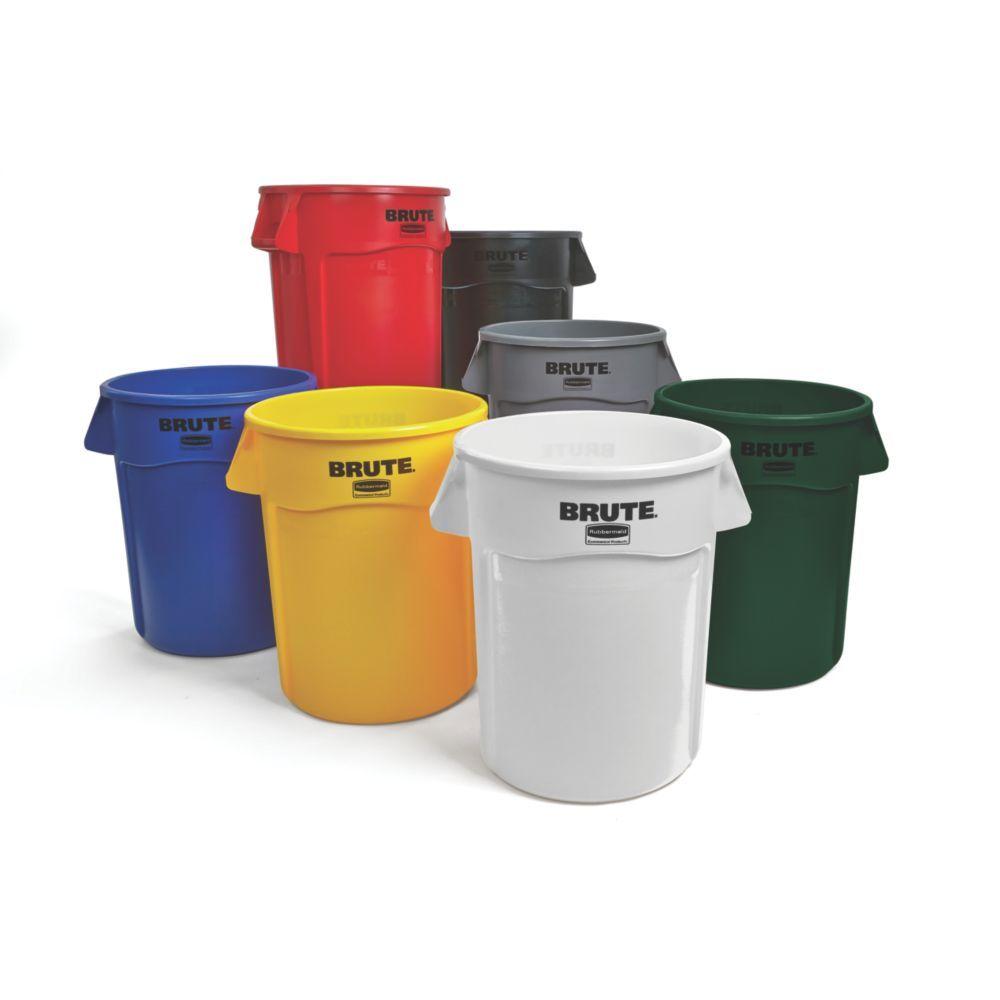 Round Vented Brute Garbage Trash Bin Can 44 gal.Polyethylene Lidless