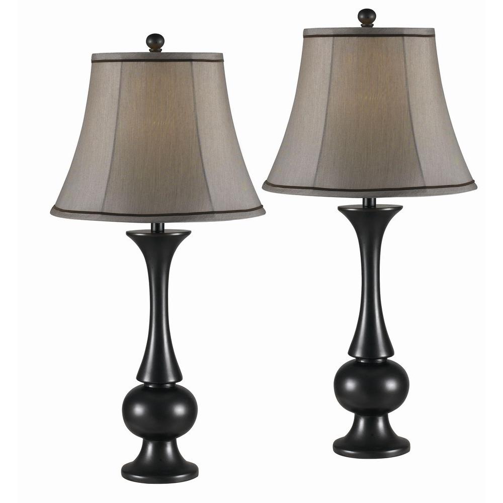 Kenroy Home Abbott 29 In Metallic Bronze Table Lamp Set 2 Pack