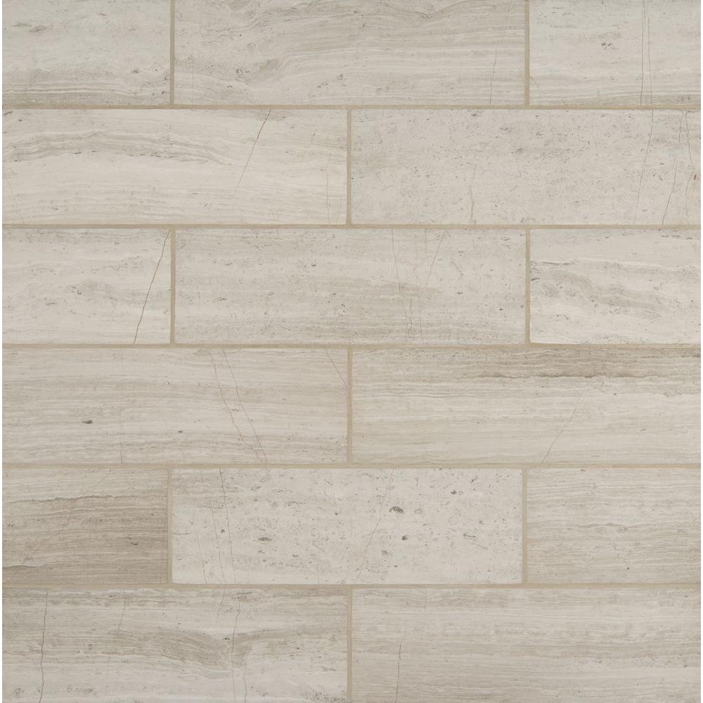 Msi White Oak 12 In X 24 Polished Limestone Floor And Wall Tile White Oak 4 In X 12 Honed Marble Floor And Wall Tile