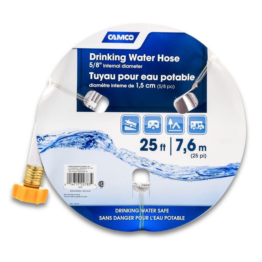 Camco 25Ft 50Ft Reinforced Drinking Water Hose Lead /& BPA Free Anti-Kink Design