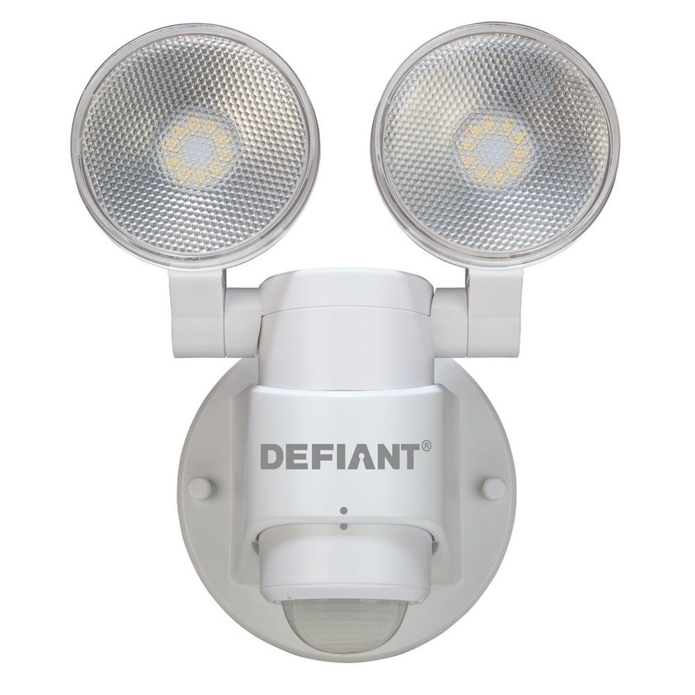 Defiant 180 Degree White Motion Activated Outdoor Integrated Led Flood Light