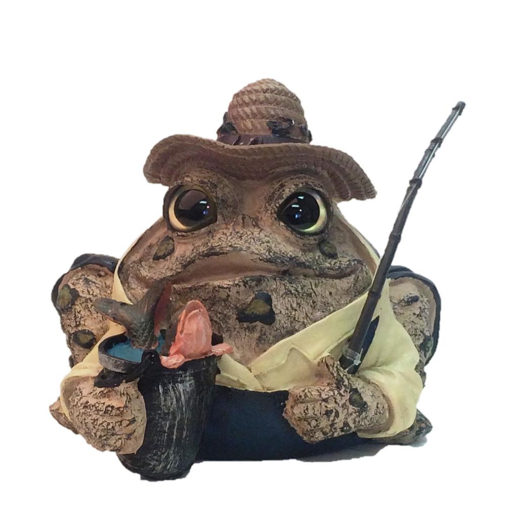 horned toad garden statue