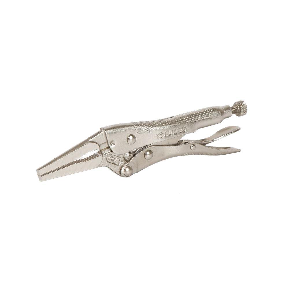 Husky 6.5 in Long Nose Locking Pliers90151 The Home Depot