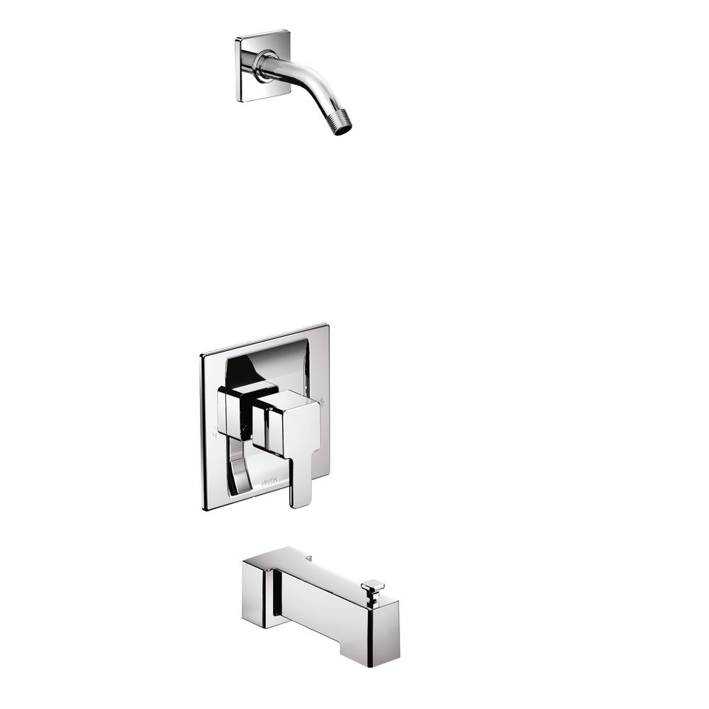 MOEN 90 Degree Moentrol 1Handle Tub and Shower Faucet Trim Kit in Chrome (Valve and Shower Head