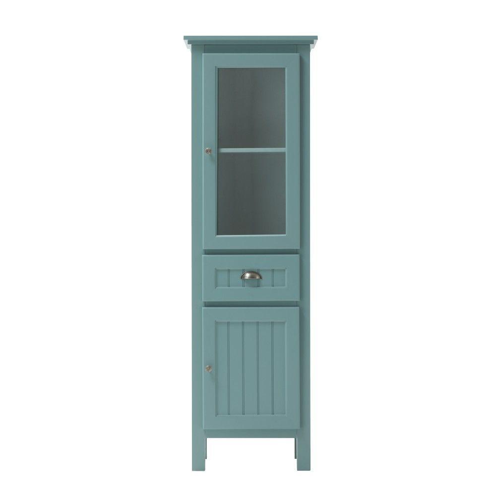 Home Decorators Collection Ridgemore 20 in. W x 65 in. H x 14 in. D Bathroom Linen Storage Cabinet in Sea Glass Home Decorators Collection Ridgemore 20 in. W x 65 in. H x 14 in. D Bathroom Linen Storage Cabinet in Sea Glass