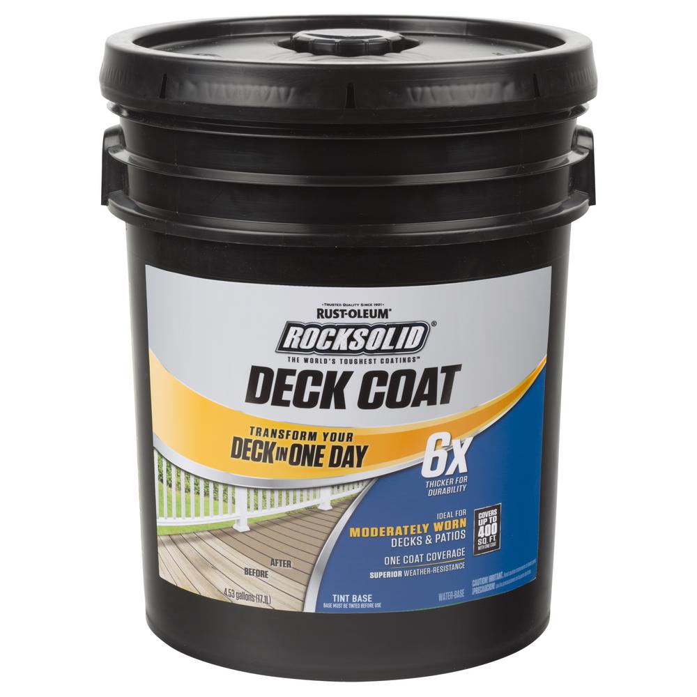 Rust Oleum Rocksolid 5 Gal Navajo Red Exterior 6x Deck Coat 319709 Navajo Red Exterior 6x Deck Coat 319709 The Home Depot