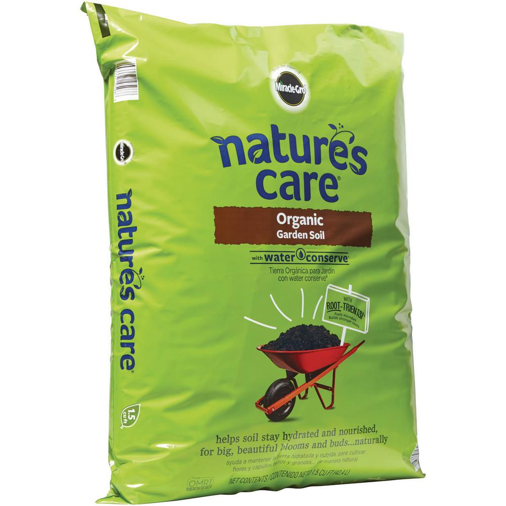 Miracle Gro Nature S Care 1 5 Cu Ft Organic Garden Soil The Home Depot
