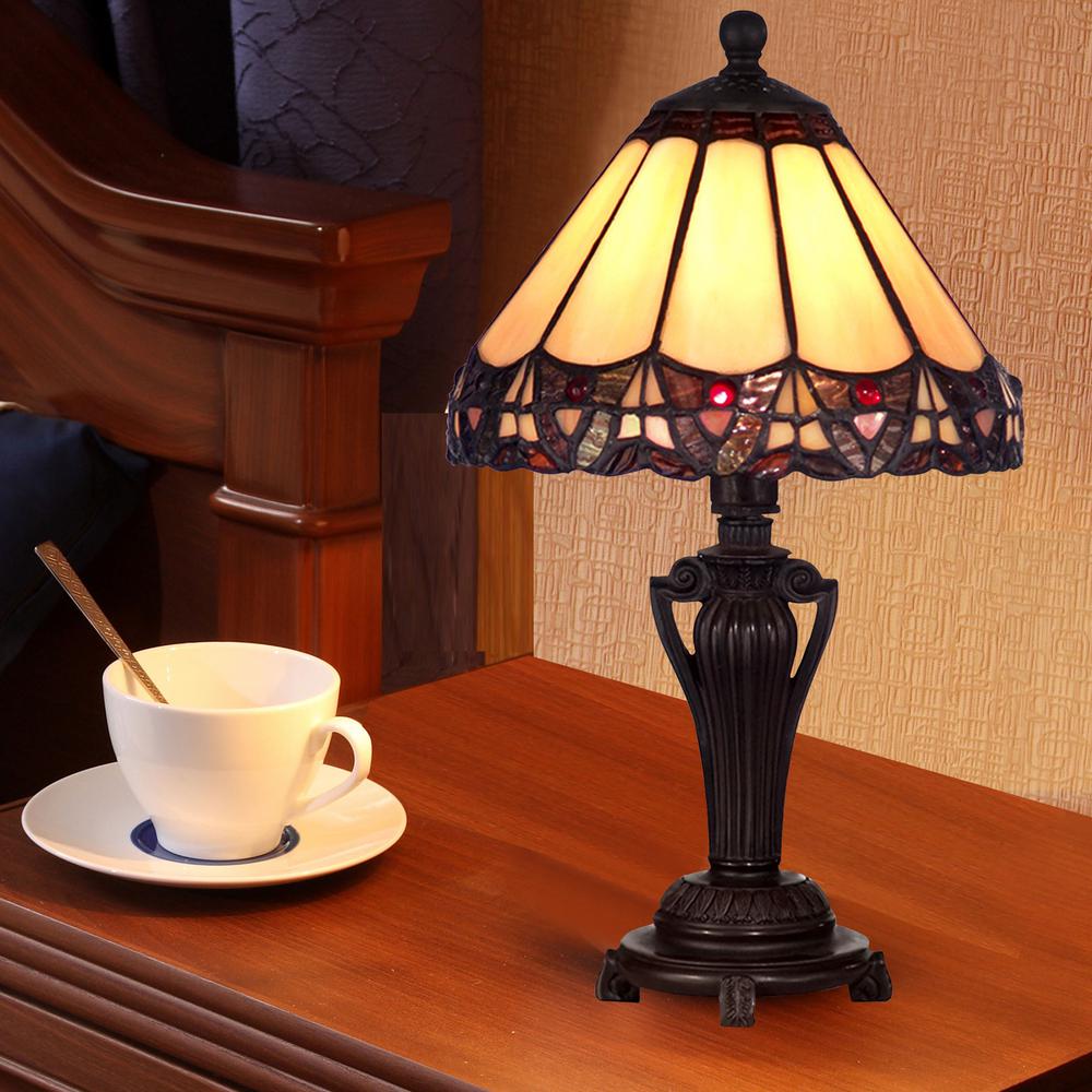dale tiffany peacock table lamp