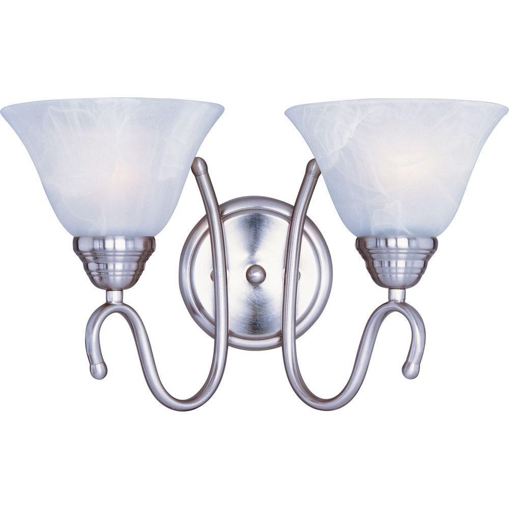 Maxim Lighting Newport 2Light Satin Nickel Bath Vanity Light12067MRSN