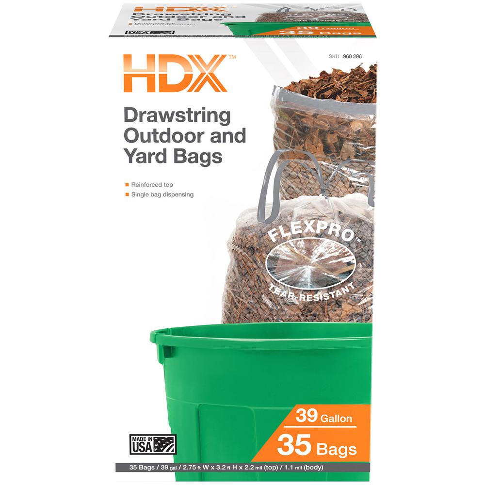 Leaf Bags Trash The Home Depot Clear Proflex Ds Outdoor And Lawn Bags 35 Count