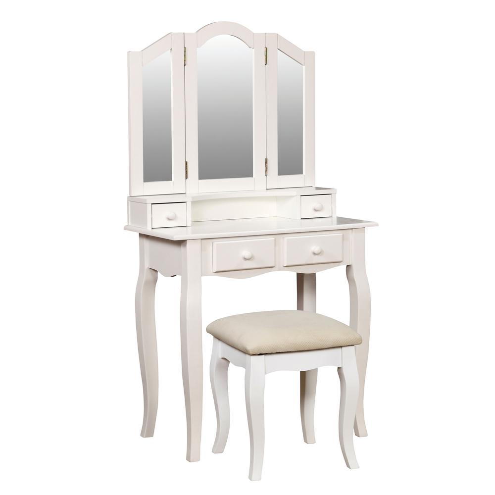 Furniture Of America Ziegler 2 Piece White Double Deck Vanity Set Furniture Of America Ziegler 2 Piece White Double Deck Vanity Set