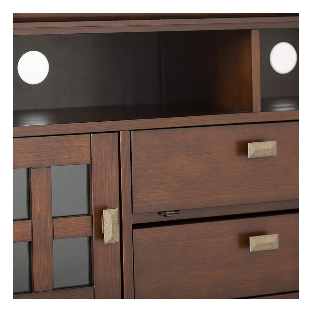 Simpli Home Artisan Solid Wood 72 In Wide Contemporary Tv