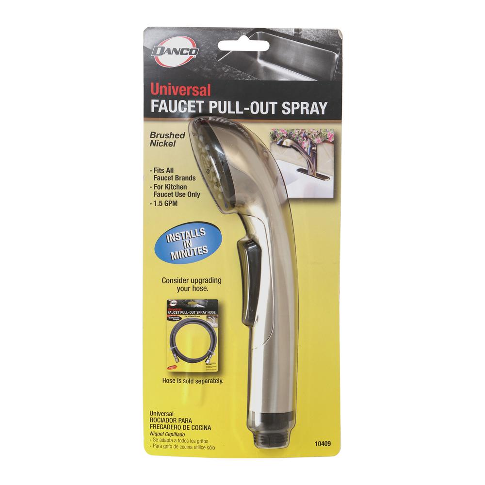 Danco 1 Handle Pull Out Sprayer Kitchen Faucet In Brushed Nickel