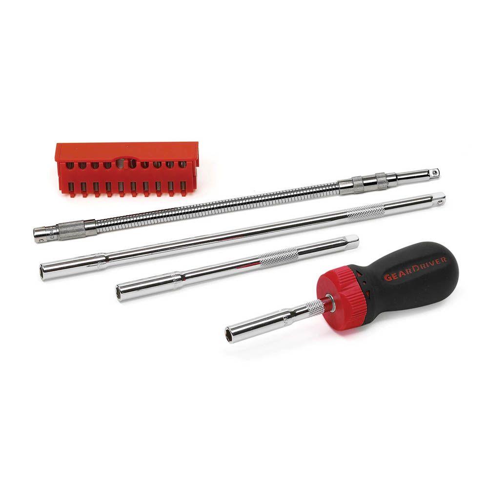 GearWrench Ratcheting Screwdriver Stubby Set (15 per Pack)-8915D - The ...