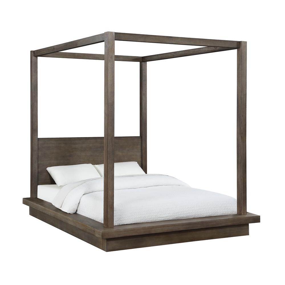 Modus Furniture Melbourne Light Wood With Platform Bed Mattress Support Dark Pine California King Canopy Bed 8d64f6 The Home Depot