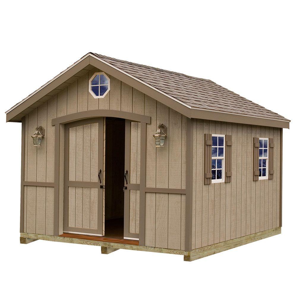 Best Barns Cambridge 10 ft. x 12 ft. Wood Storage Shed Kit with Floor ...