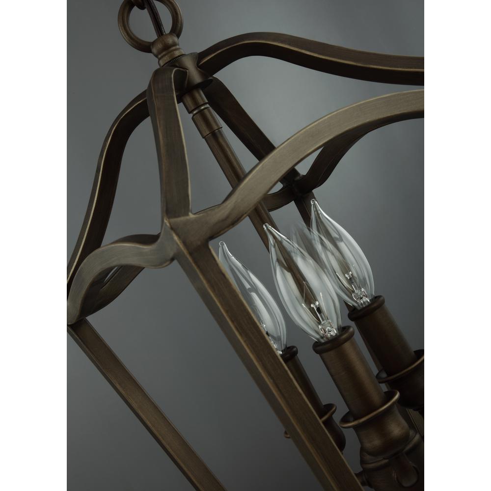 15Dia x 24H 240watts 4-Light Feiss F2975//4PAGB Yarmouth Pendant Lighting Lantern 15Dia x 24H 240watts 4-Light Brass