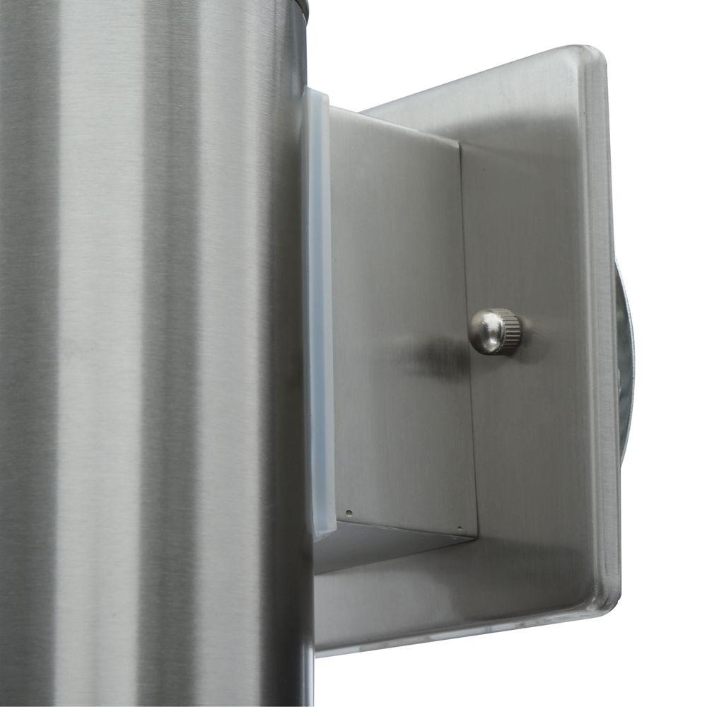 Bright White Brushed Nickel Outdoor LED Sconce Wall Light Patio