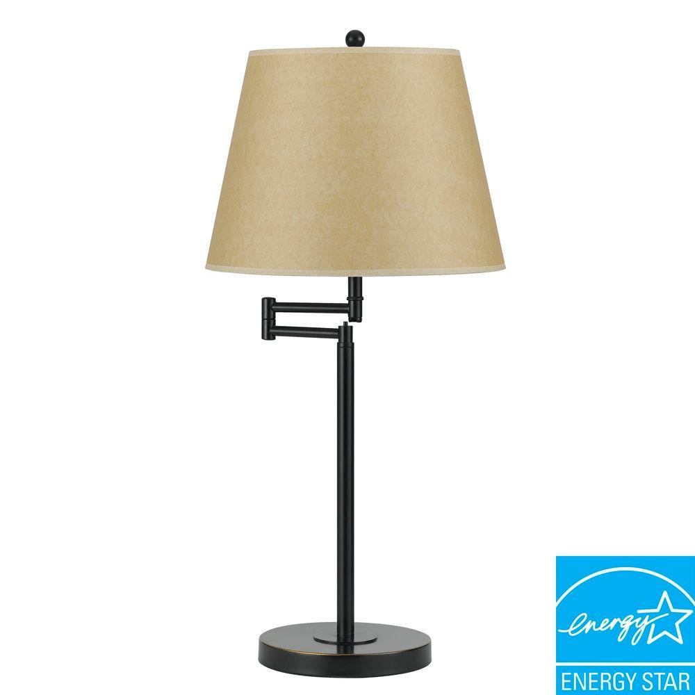 Rustic Energy Star Table Lamps The Home Depot Andros Table Lamp In Dark Bronze