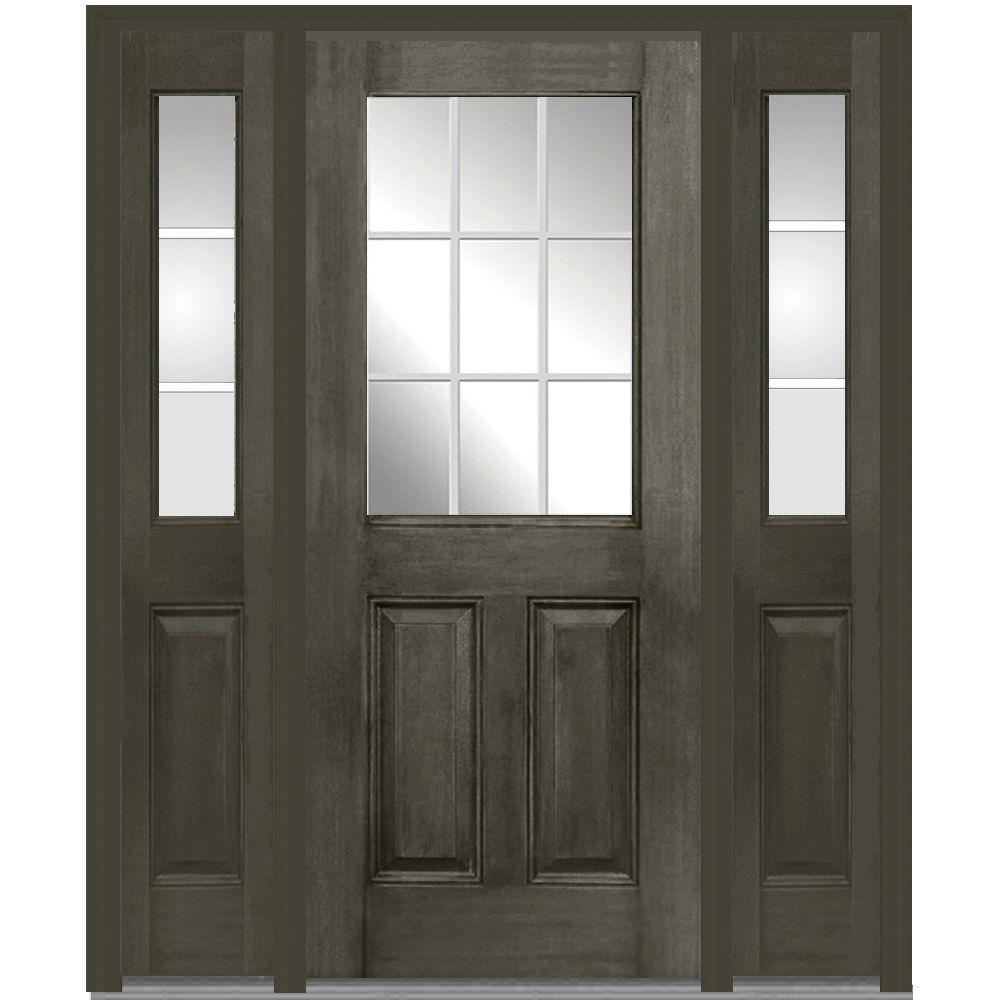 MMI Door 60 in. x 80 in. Internal Grilles LeftHand 1/2Lite Clear