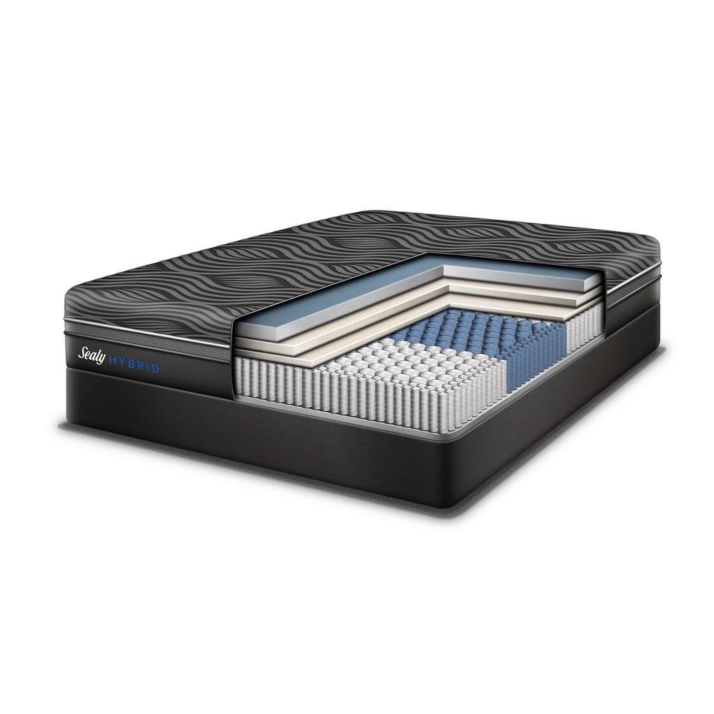 Sealy Hybrid Premium Silver Chill Queen 14 In Plush Mattress Sealy Hybrid Premium Silver Chill Queen 14 In Plush Mattress 52504851 The Home Depot