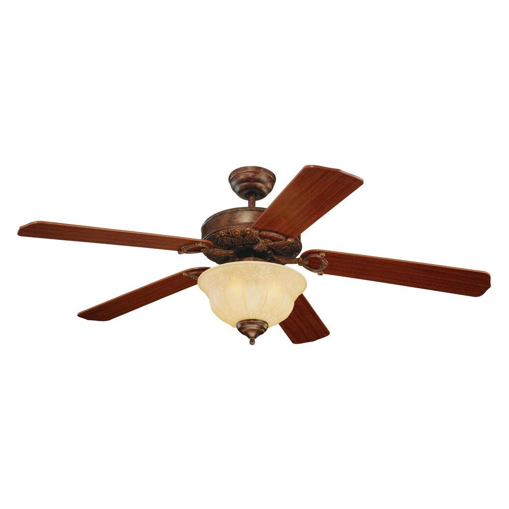 Monte Carlo Ornate Elite 52 In Indoor Tuscan Bronze Ceiling Fan Indoor Tuscan Bronze Ceiling Fan