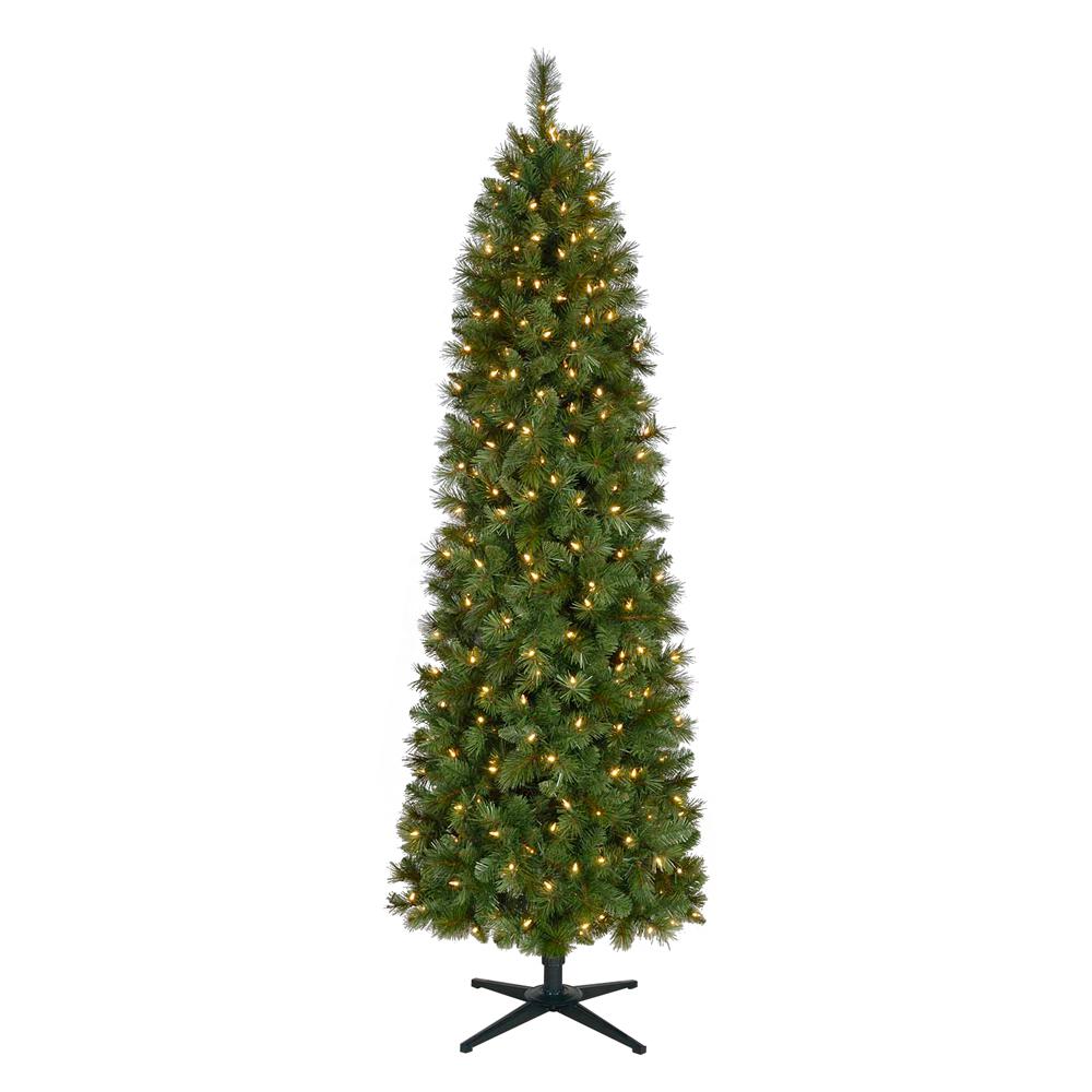 7 ft white pre lit christmas tree