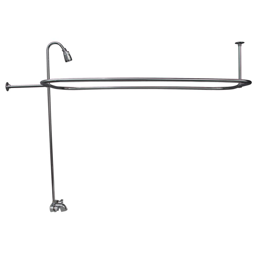 Pegasus 2 Handle Claw Foot Tub Faucet With Riser 54 In