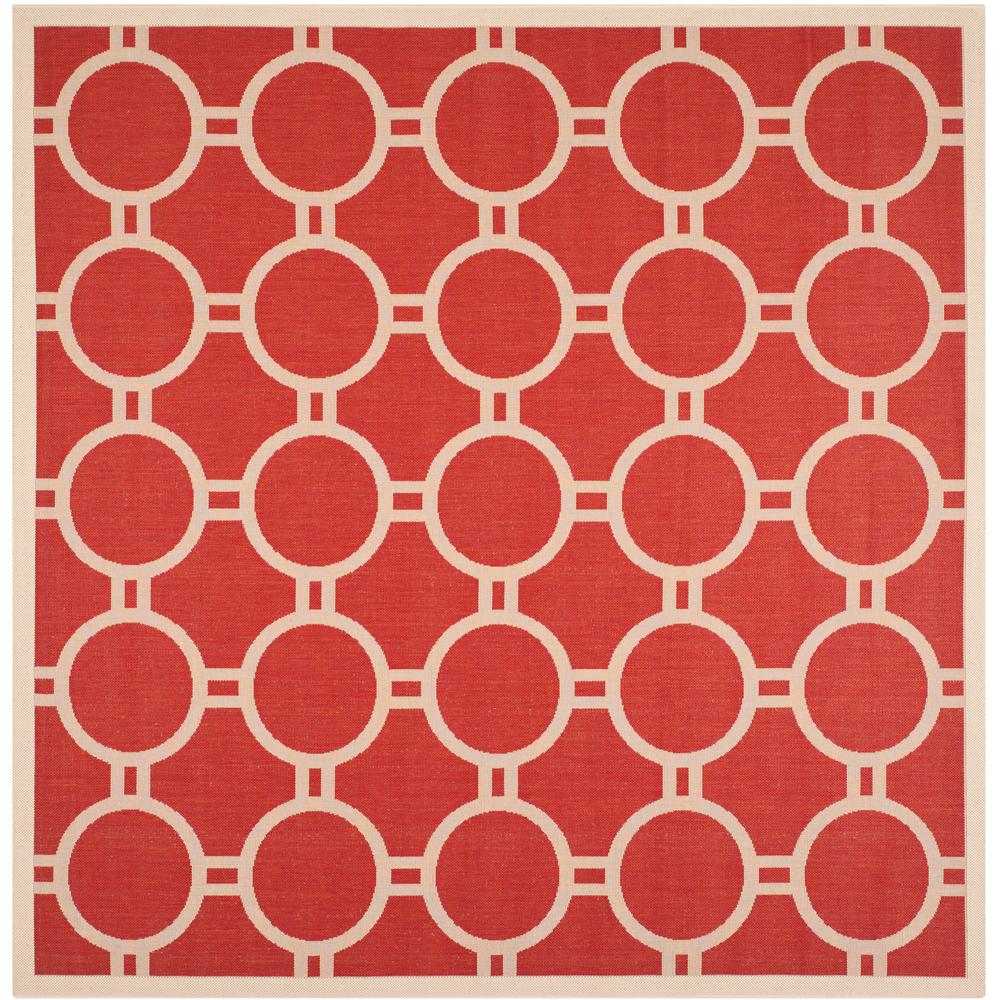 Safavieh Courtyard Red Bone 8 Ft X Indoor Outdoor Square Area Safavieh Courtyard Red Bone 8 Ft X Indoor Outdoor Square
